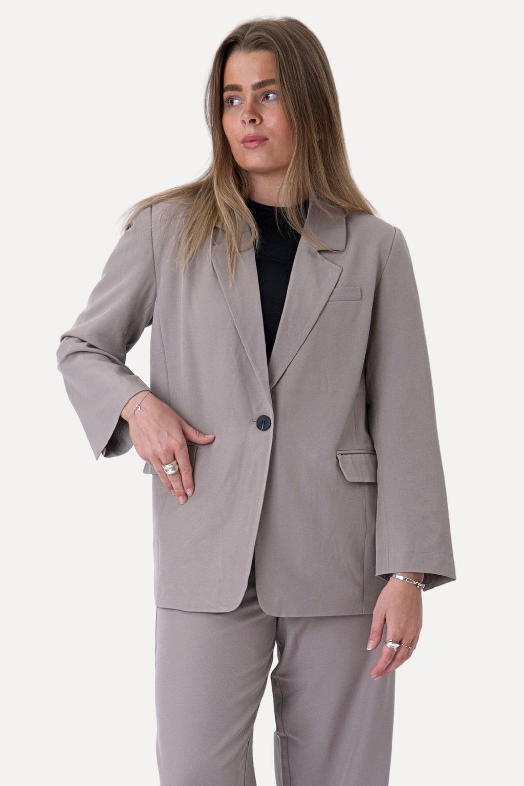 Oversized Blazer - Grå
