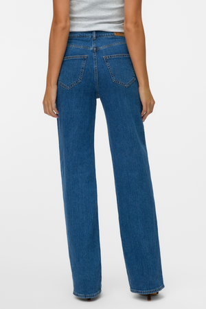 Tessa Wide Pocket Jeans - Medium Blå Denim