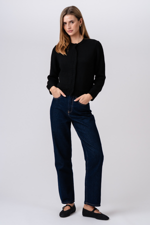 Emilie Strik Cardigan - Sort