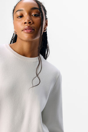 Reynard O-Neck Pullover - Cloud Dancer