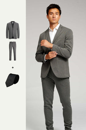 Det Originale Performance Jakkesæt (Mørkegrå) + Slips (V.I.P)