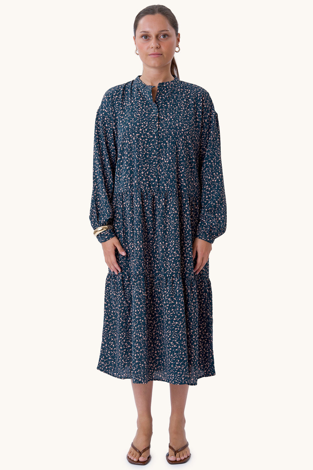Sara langærmet kjole - Grøn