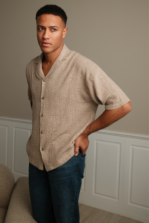 Kortærmet Skjorte - Sand