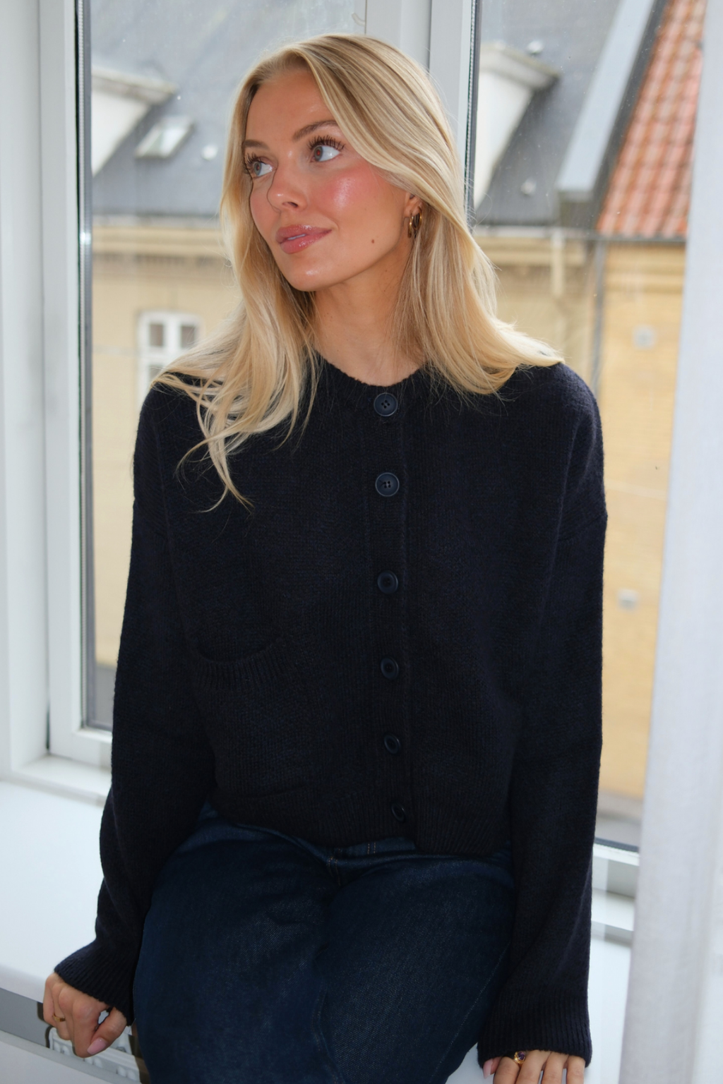 Angelique Cardigan - Dyb Blå