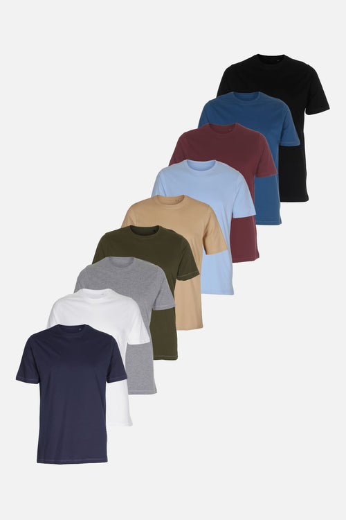Økologisk Basic T-Shirts - Pakketilbud (9 stk.)