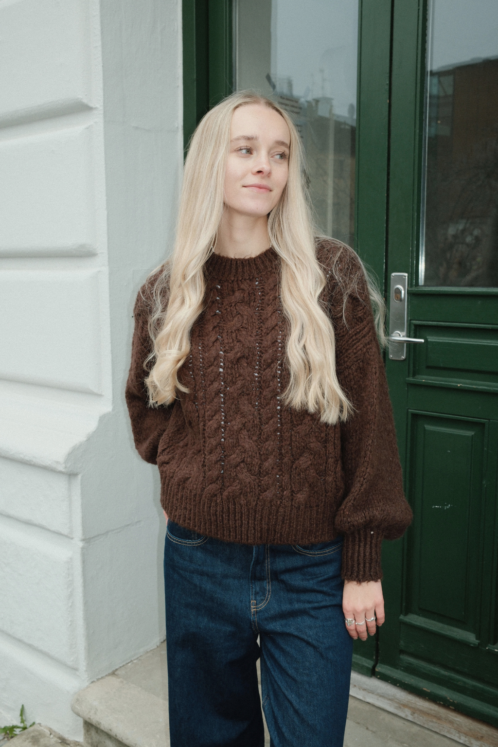 Emma Cable Knit - Chokolade