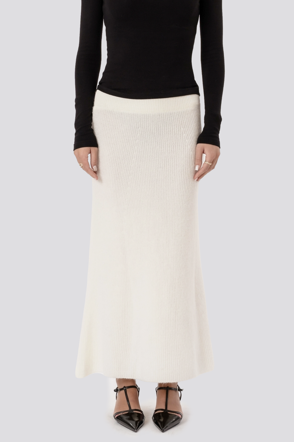 Nova Knit Skirt - Hvid