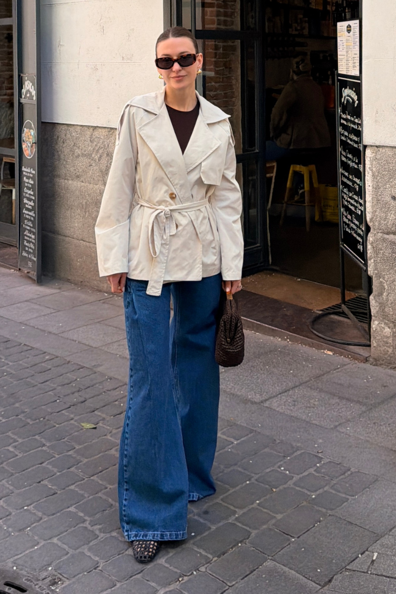 Sia Short Trenchcoat - Off White
