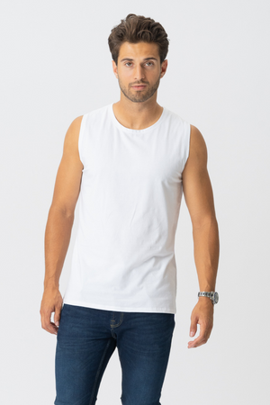 Sleeveless Tee - Hvid