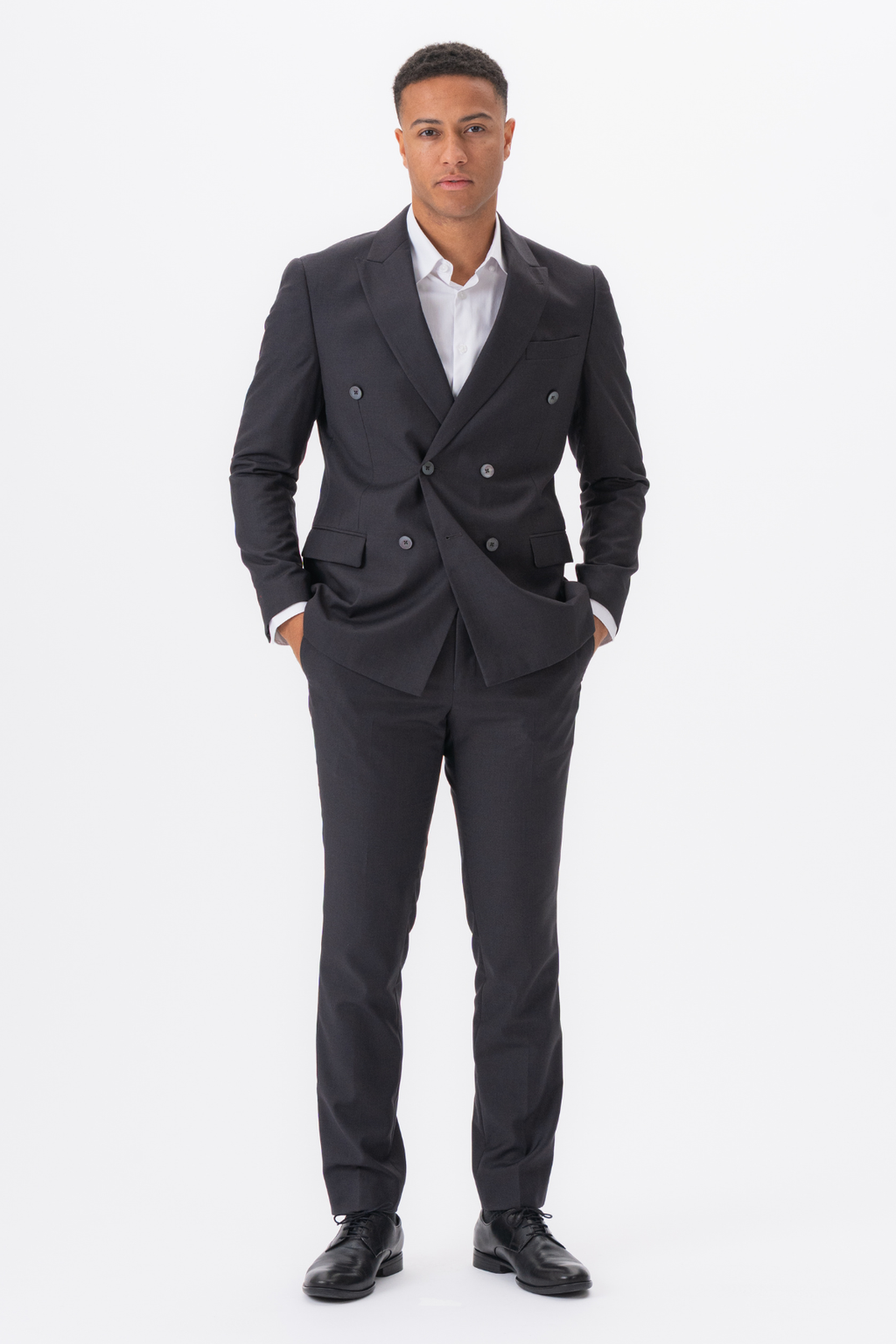 Premium Dobbeltradet Blazer - Gråbrun