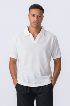 Atlas Textured Polo - Hvid