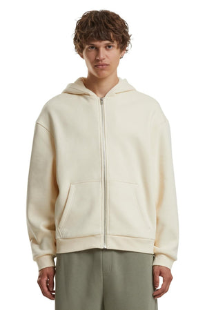 Everyday Zip Hoodie - White Sand
