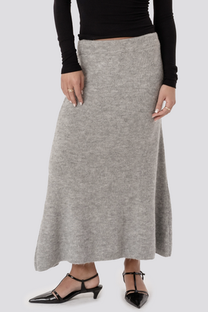 Nova Knit Skirt - Grå