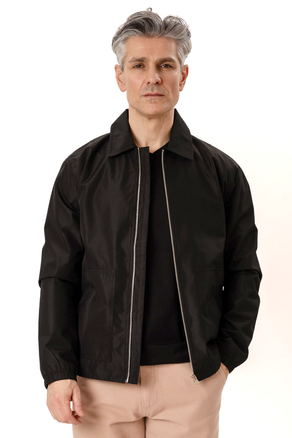 Milan Zipper Jacket - Sort