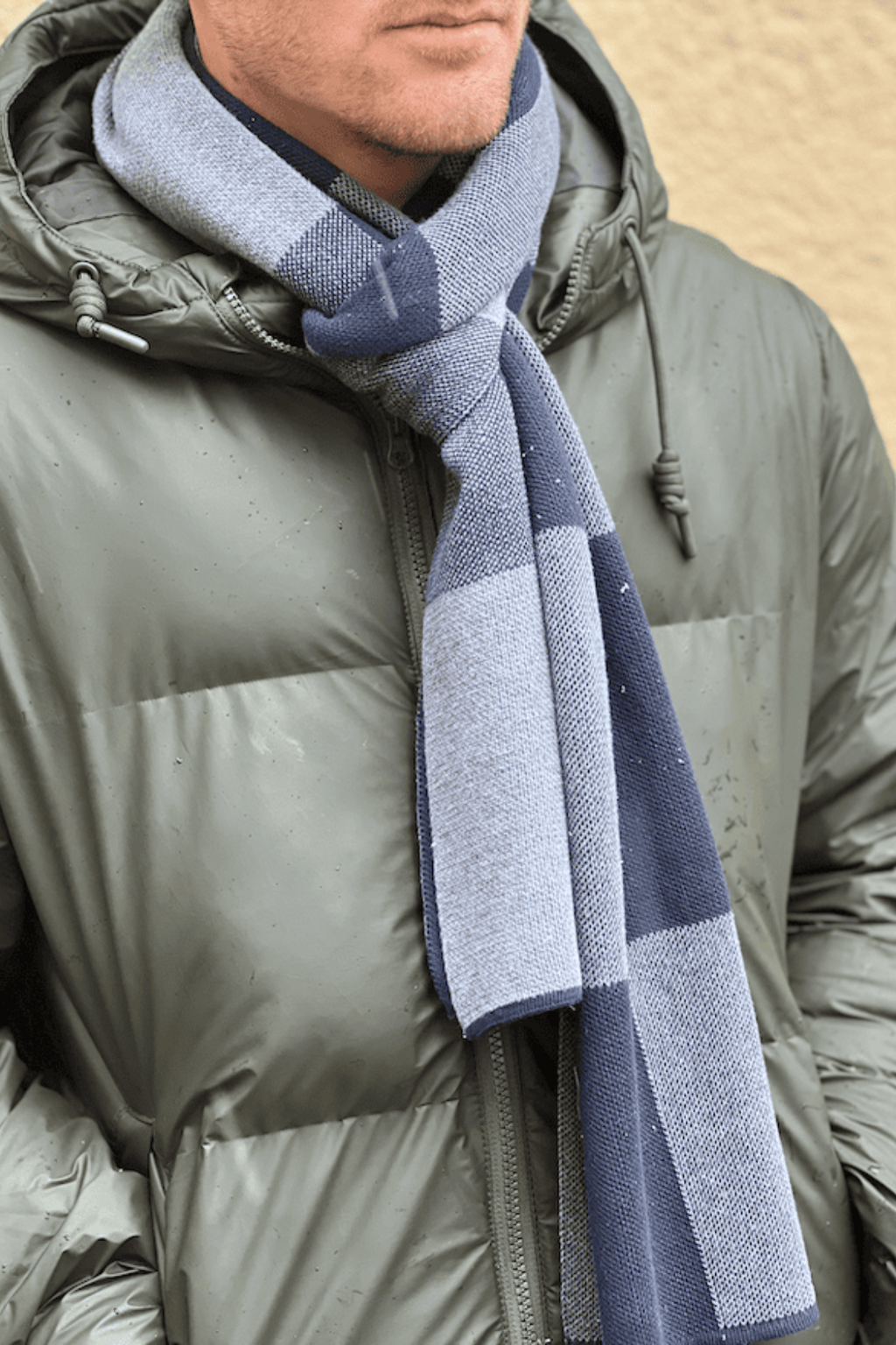 Halstørklæde - Blå Lang