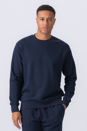Essential Crewneck - Marineblå