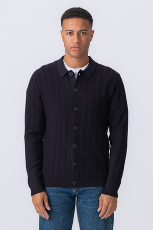 Arthur Strik Cardigan - Mørk Navy