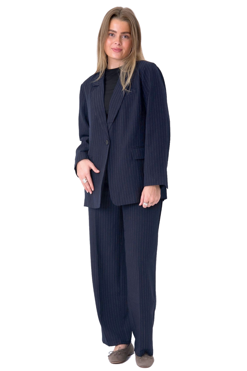 Oversized Suit - Navy Pinstripe
