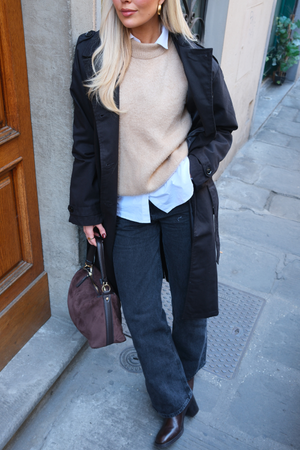 Linea trenchcoat - Sort