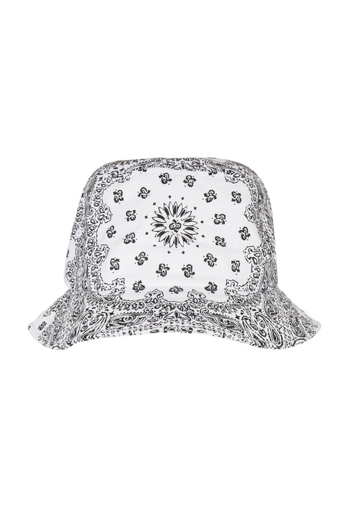 Bandana Print Bucket Hat - White