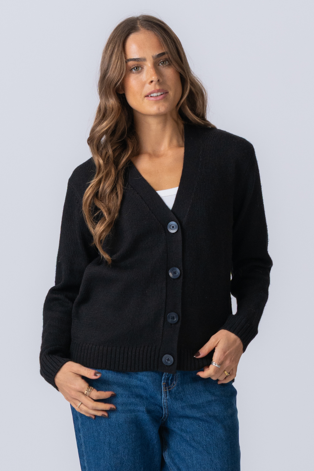 Strikket Cardigan - Sort