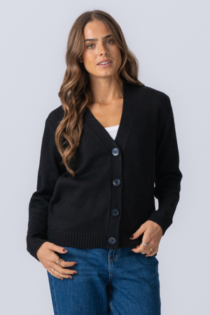 Strikket Cardigan - Sort