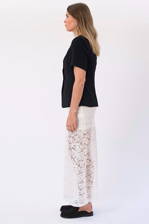 Amara Lace Maxi Skirt - Hvid