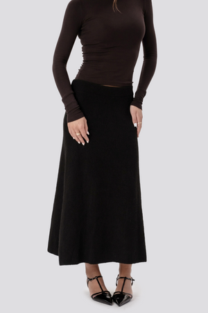 Nova Knit Skirt - Sort