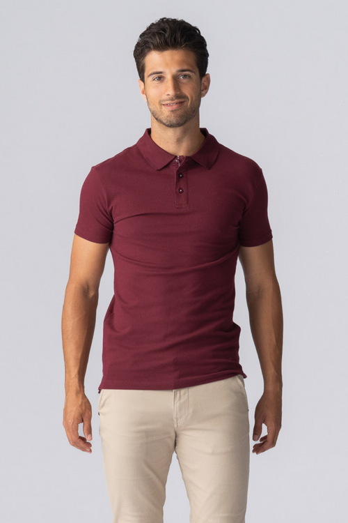 Muscle Polo Shirt - Bordeaux