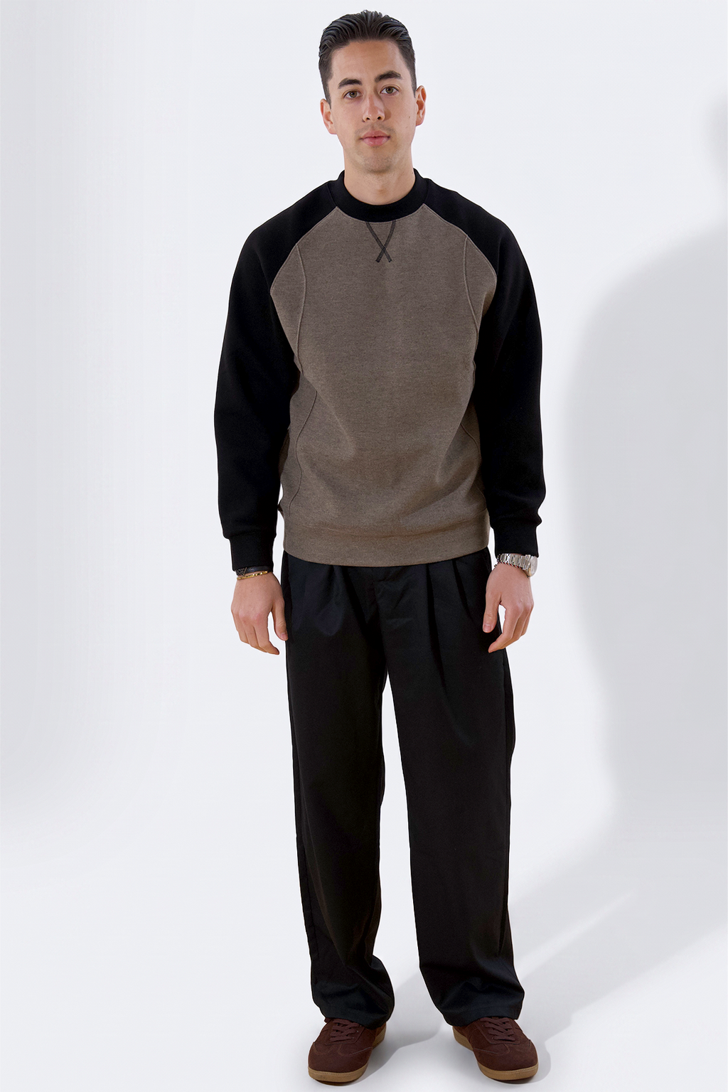Raglan Sleeve Sweater - Støvet Grøn