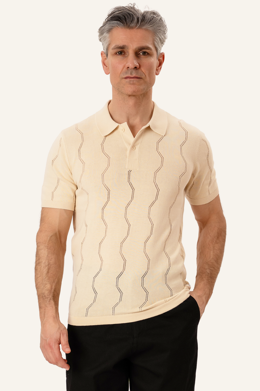 Duran Strik Polo - Sand