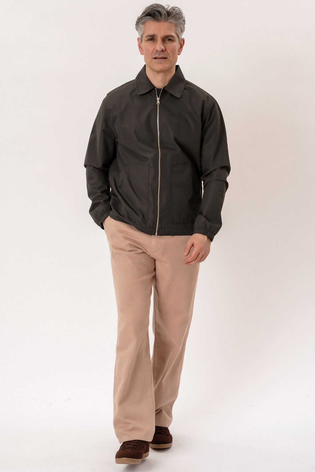Short Zip Jacket - Mørkegrøn
