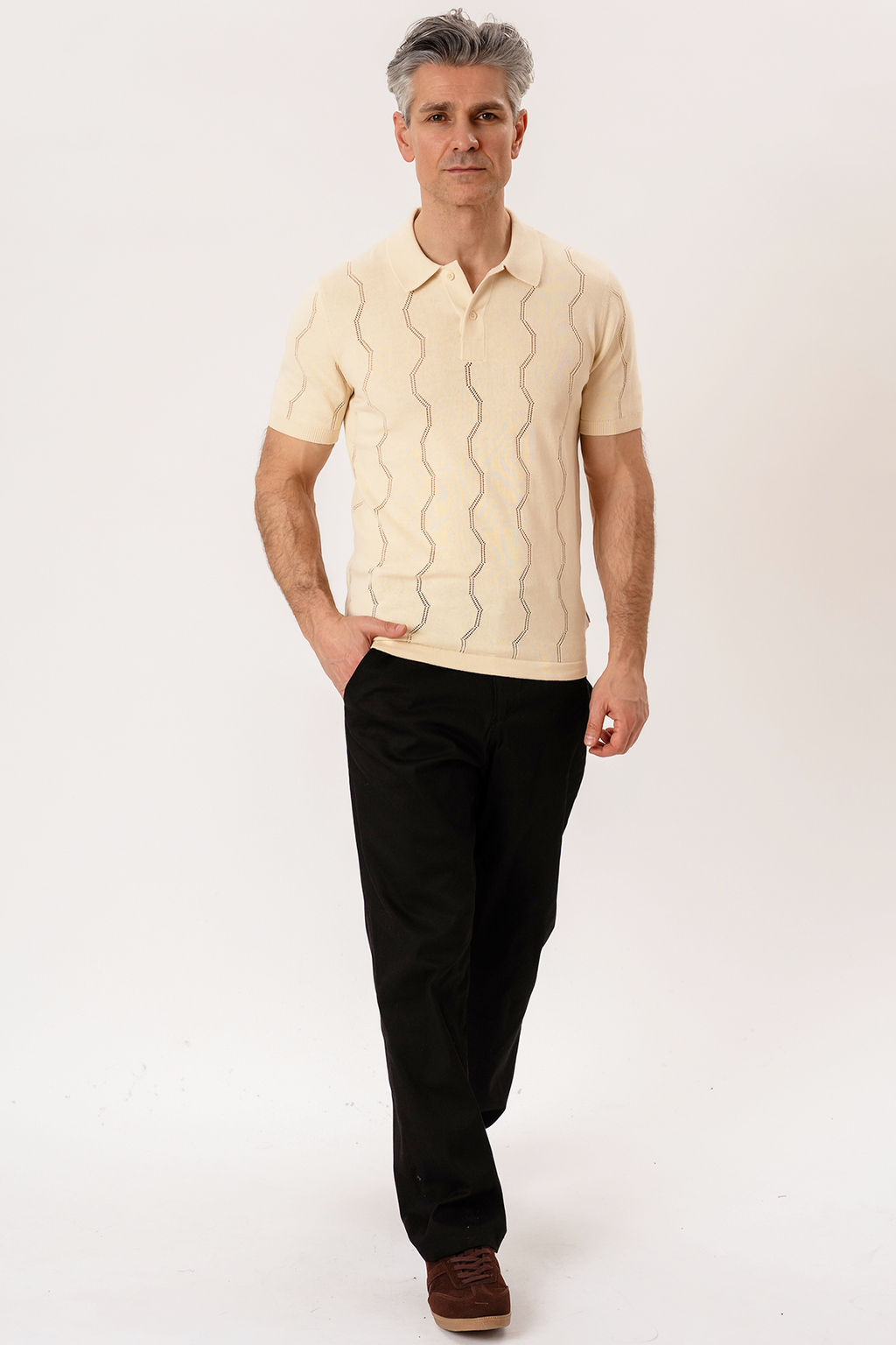 Duran Strik Polo - Sand