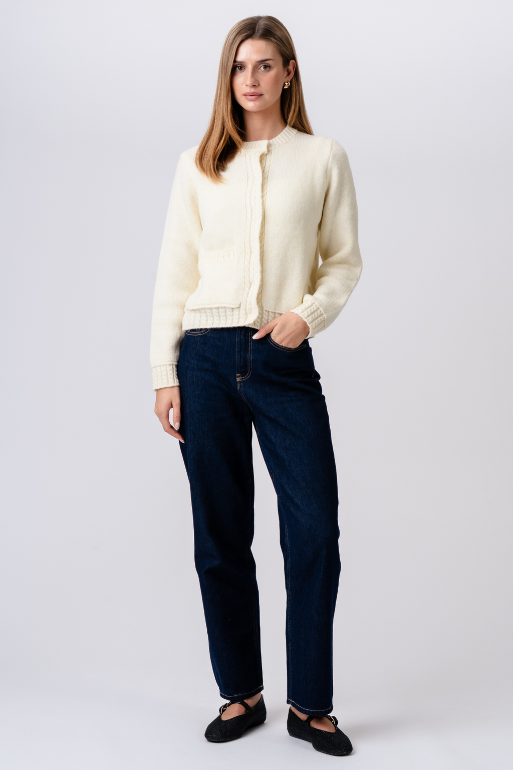 Emilie Strik Cardigan - Beige