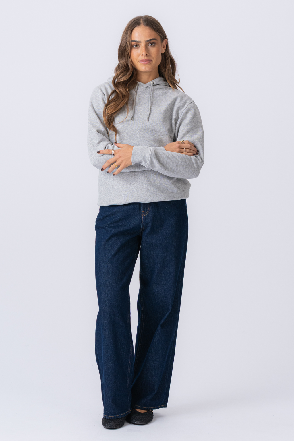 Sweatshirt Hoodie - Askegrå