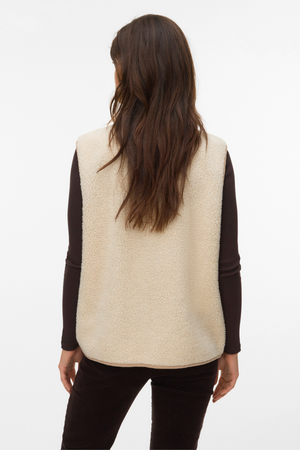 Cleo Kort Vest - Oatmeal