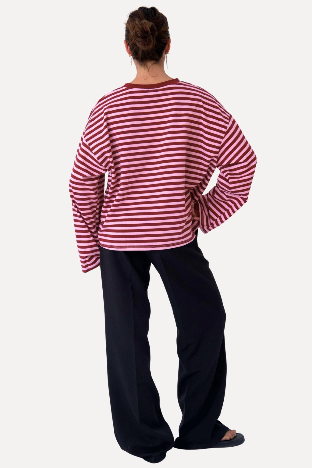Cleo Bluse - Burgundy/Pink