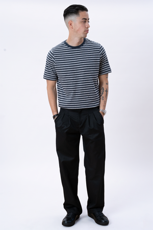 Nørregade Stripe - Meleret Sort-Grå