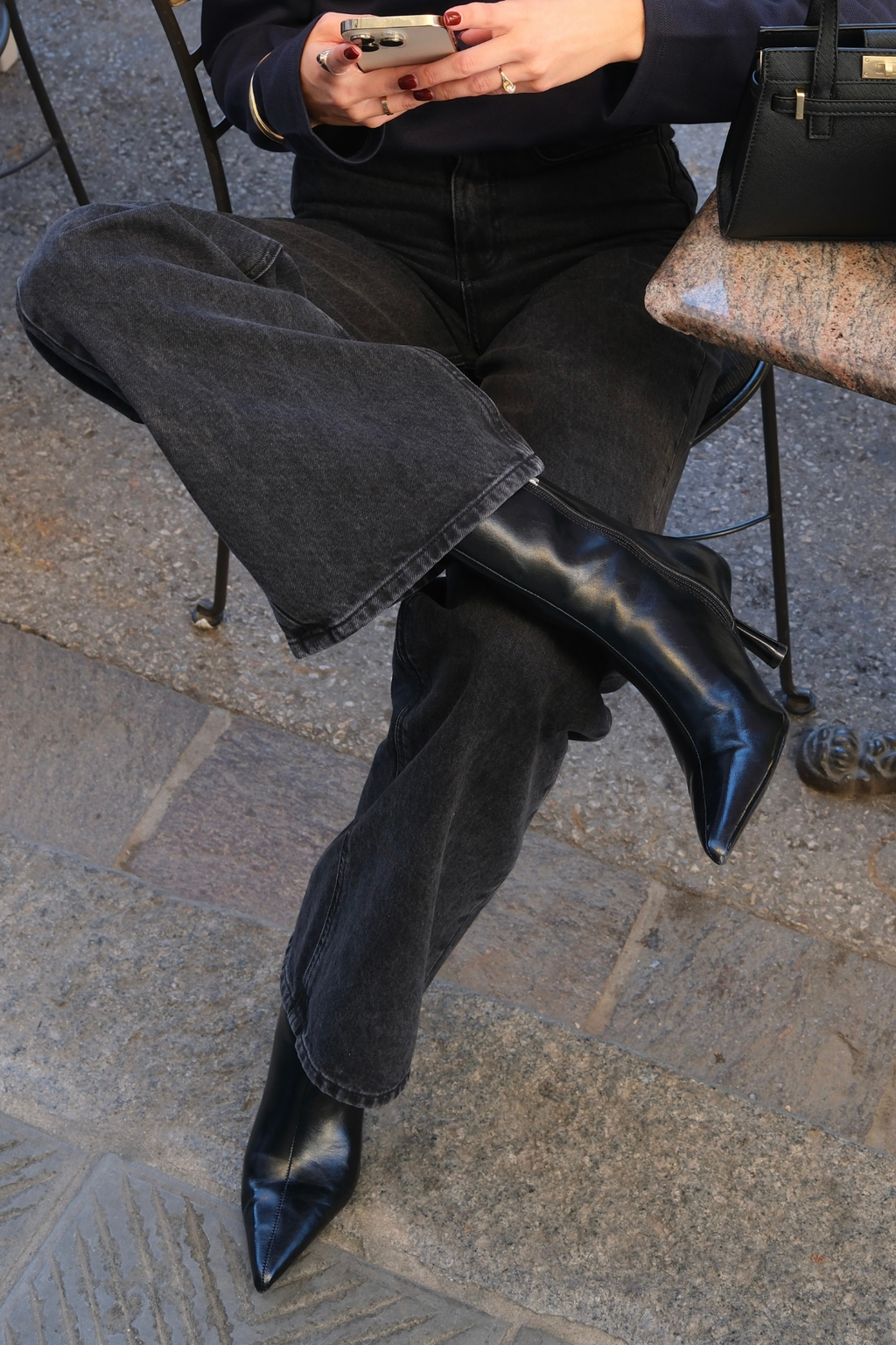 De Originale Performance Wide Jeans - Washed Black Denim