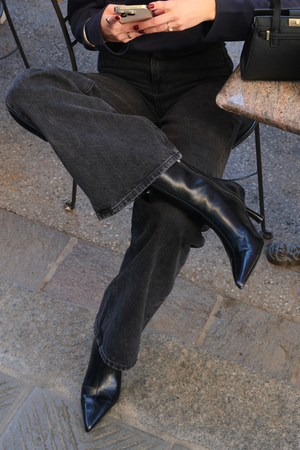 De Originale Performance Wide Jeans - Washed Black Denim