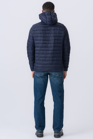 Hooded Let Puffer Jakke - Navy