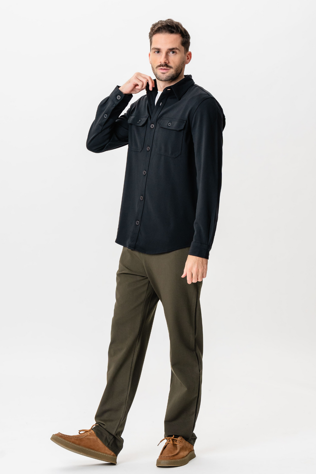 Performance Regular Overshirt - Sort