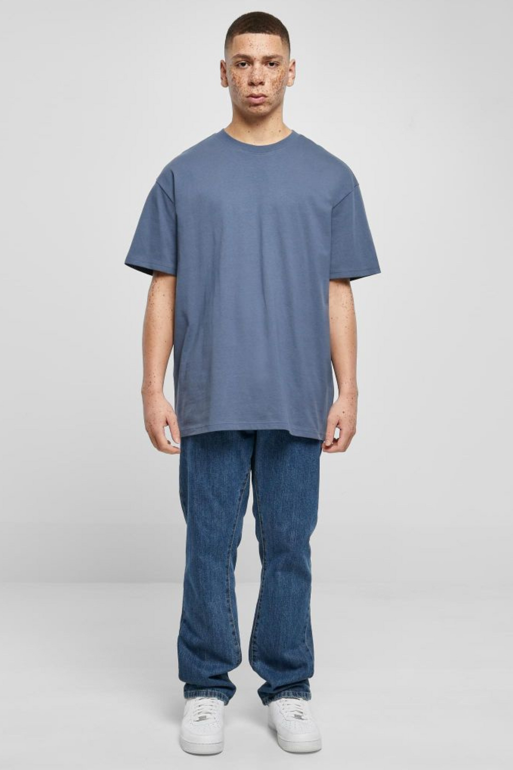Heavy Oversized T-shirt - Vintage Blå