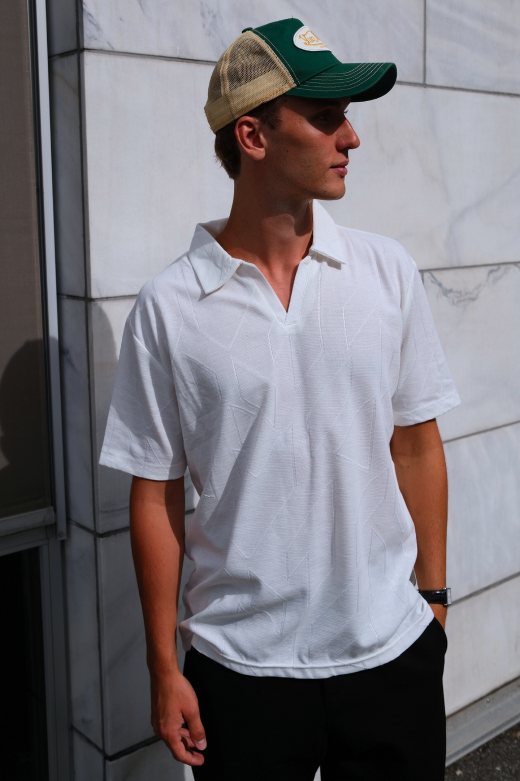 Atlas Textured Polo - Hvid