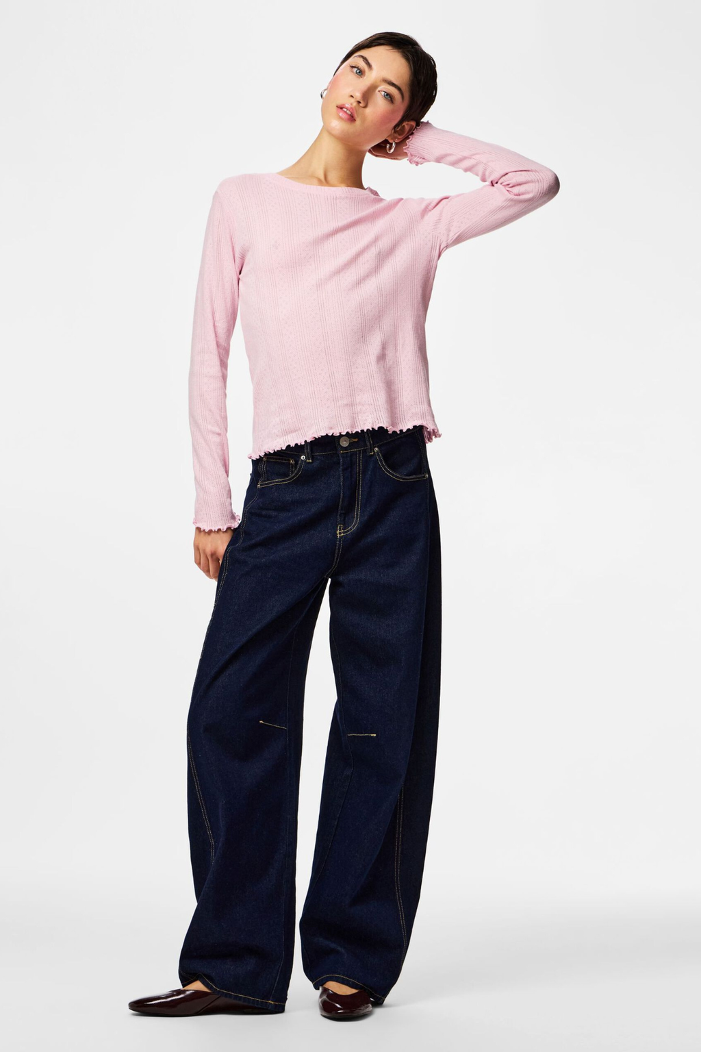 Marie O-Neck Top - Roseate Spoonbill