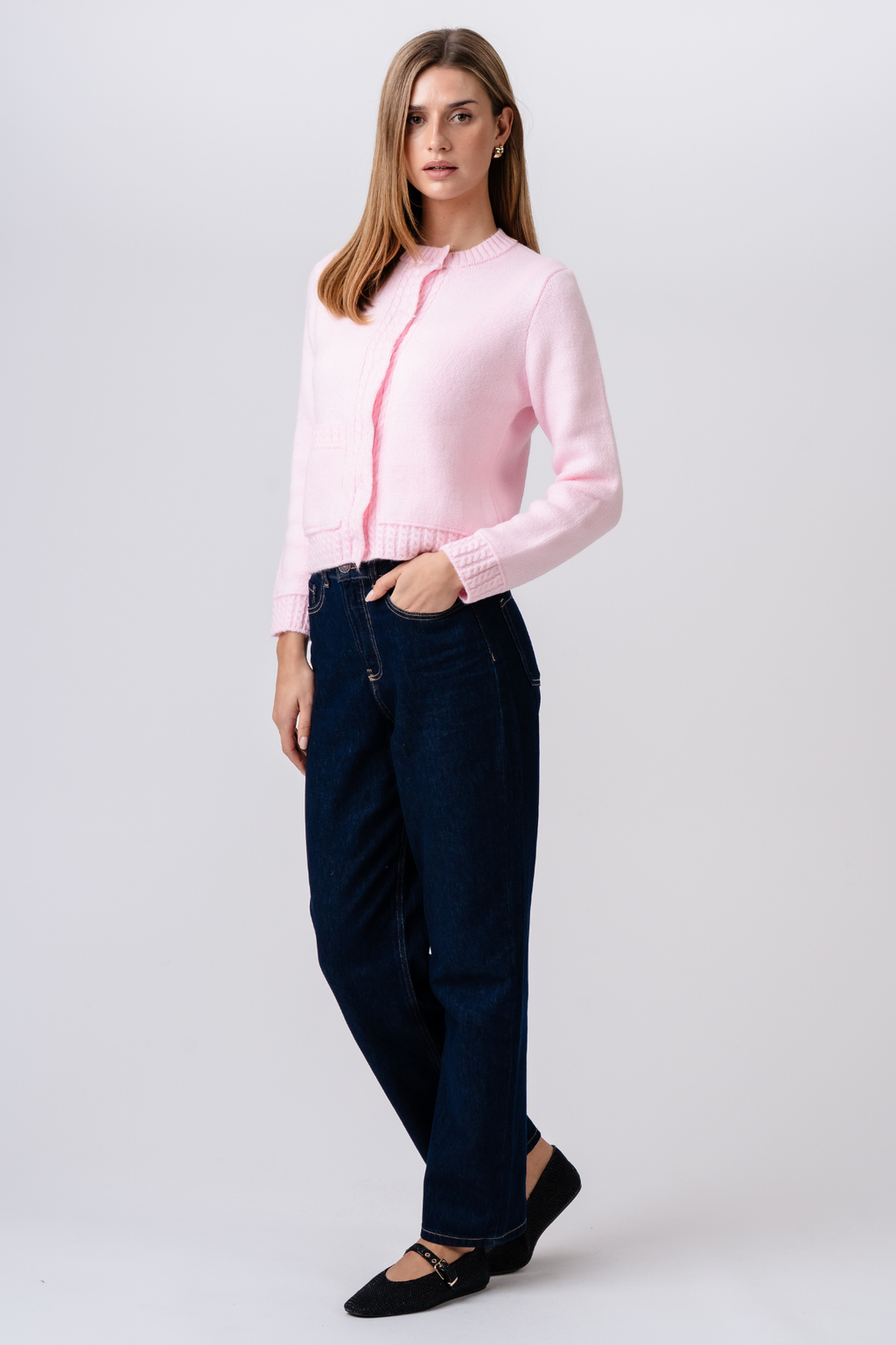 Emilie Strik Cardigan - Pink