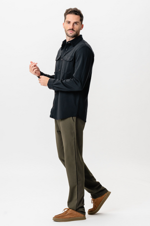 Performance Regular Overshirt - Sort