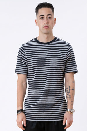 Nørregade Stripe - Meleret Sort-Grå