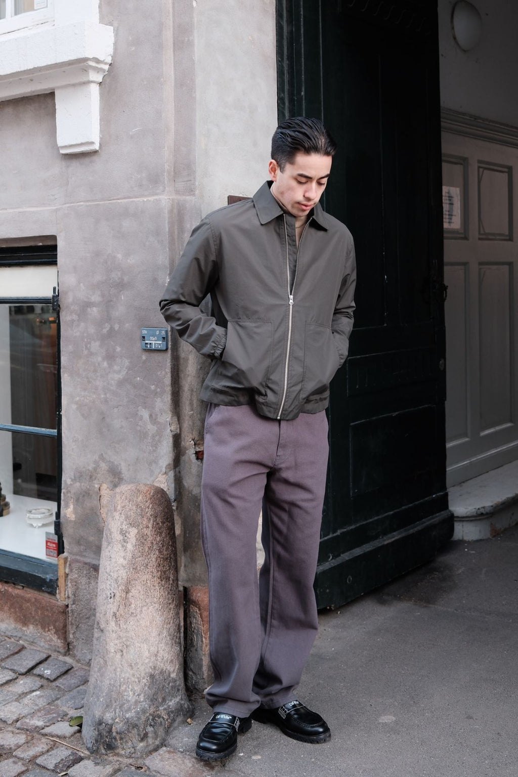 Short Zip Jacket - Mørkegrøn