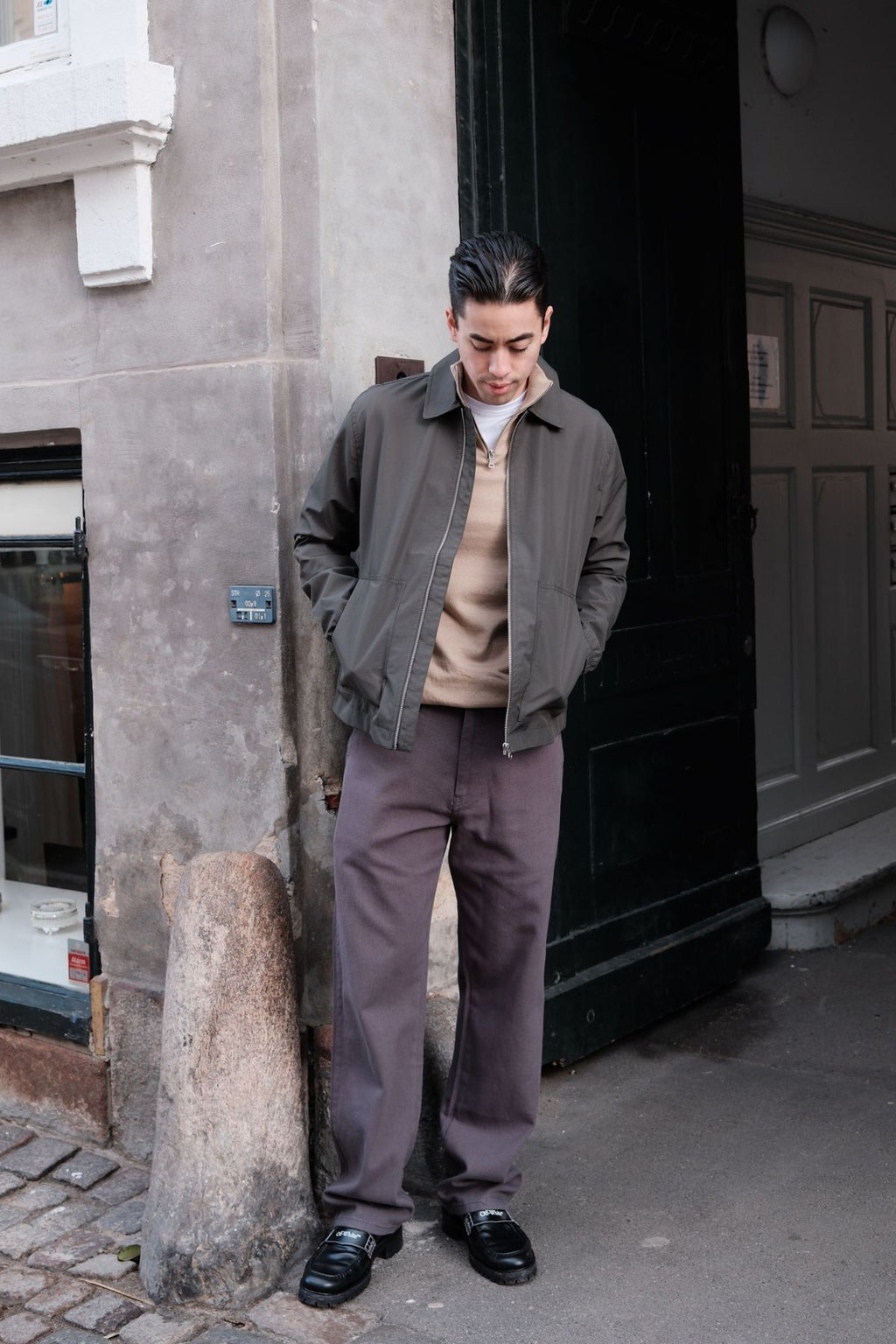 Short Zip Jacket - Mørkegrøn